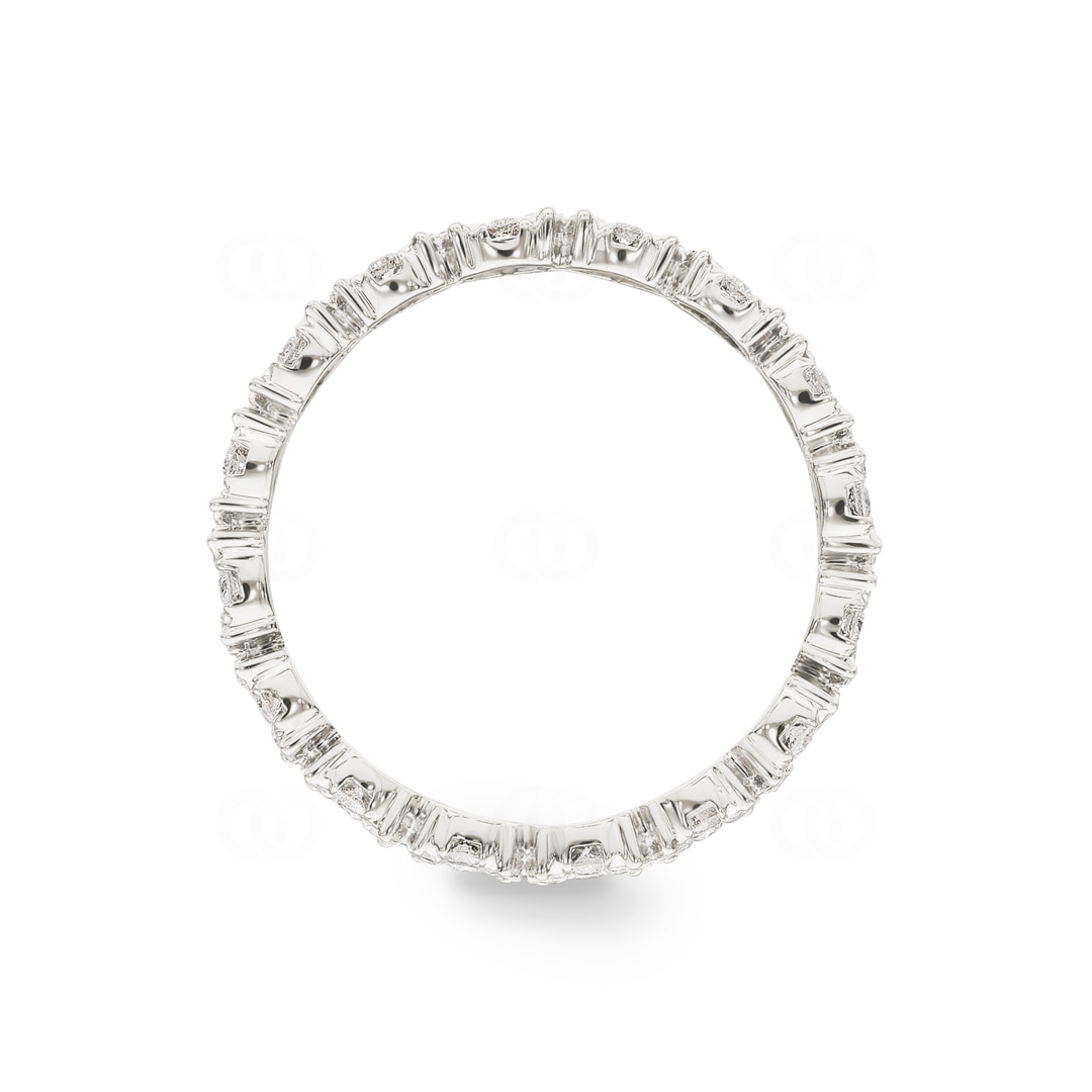 1.01 Karat Diamanten Mémoire Ring 750/18 K Weissgold