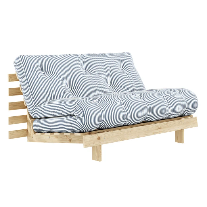 Karup Design - Roots Schlafsofa, 140 x 200 cm, Kiefer natur / beach blue