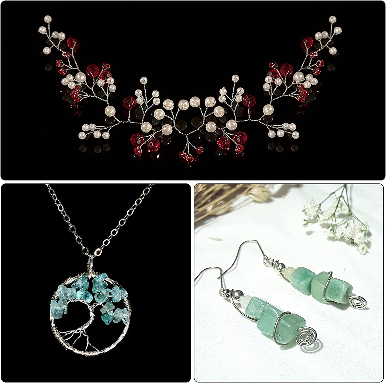 (14m) Metall DIY Schmuck Herstellungs Draht - Silber