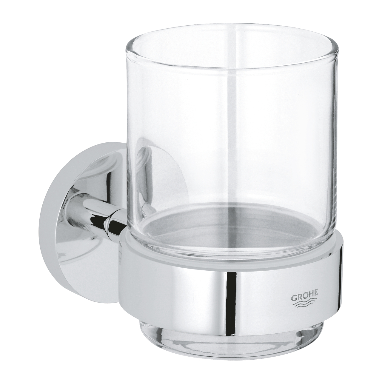Grohe Essentials glashouder met glas chroom