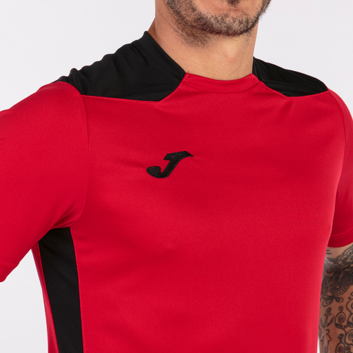 Camiseta de manga curta Joma Championship Vi Rojo Negro