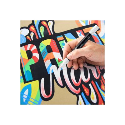 STAEDTLER Lumocolor 349 - Pack de 10 marqueurs peinture liquide - Pointe 2,4 mm - Couleurs assorties