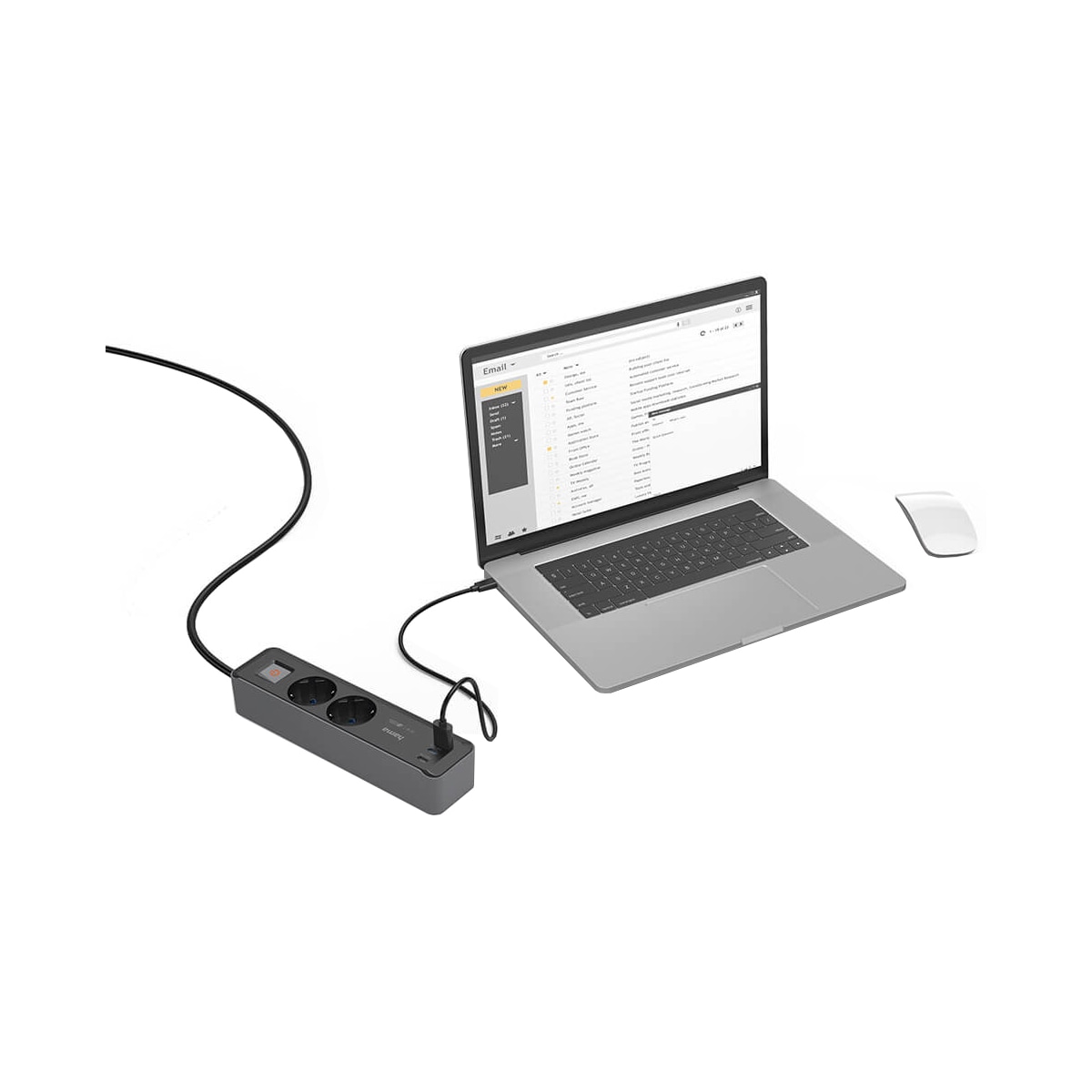 Hama 2-veis grenuttak med USB-lading