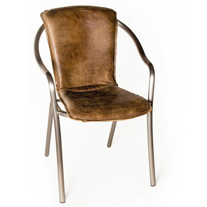 Lederstuhl 'Caloveto', T 61 cm, B 60 cm, H 88 cm von fischer's lagerhaus
