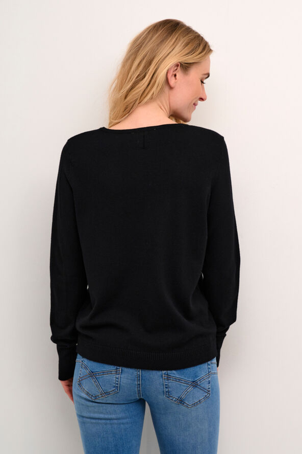 Cream CRDela Knit Pullover Pitch black
