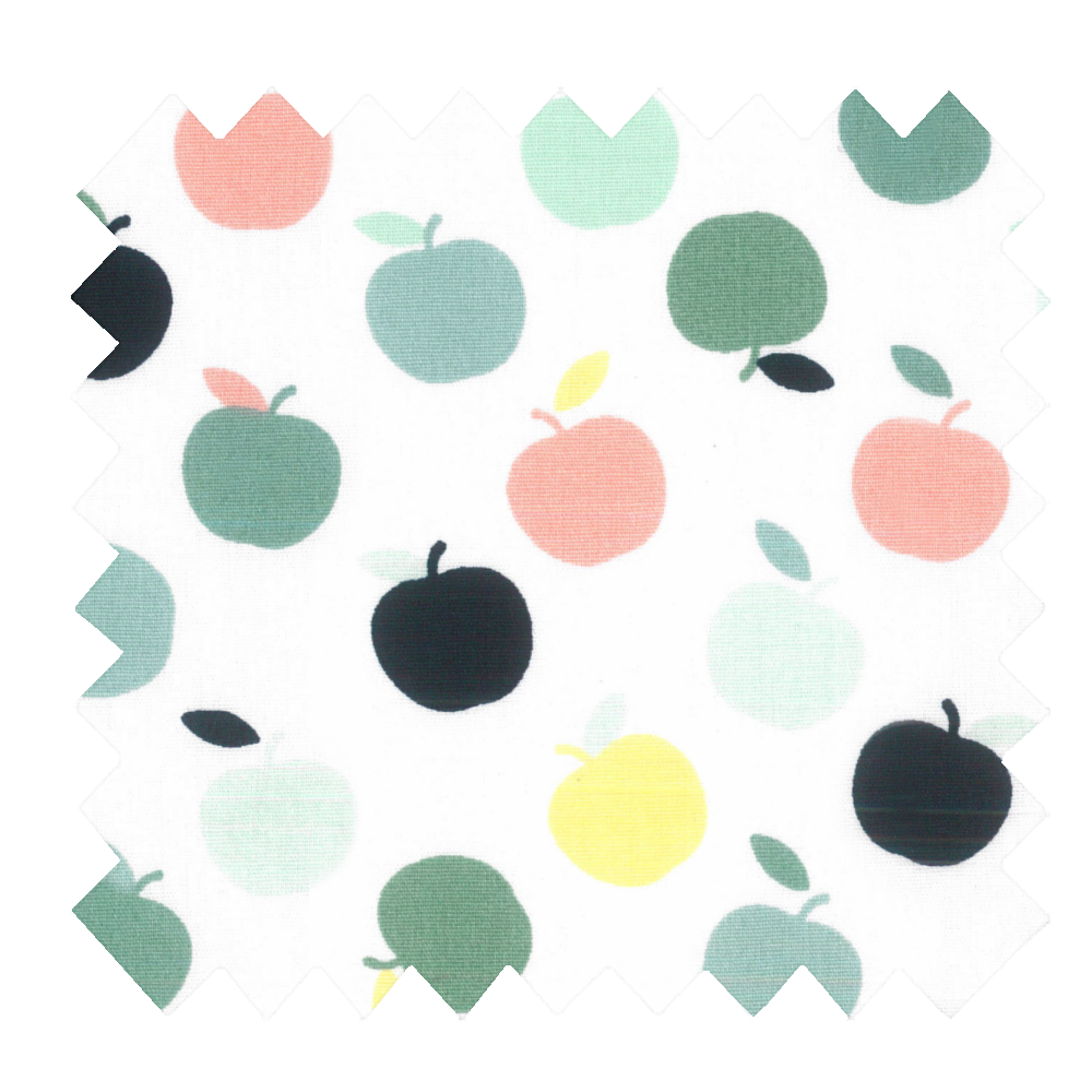 Tissu Coton Au Mètre Pommes Vertes Ex1099