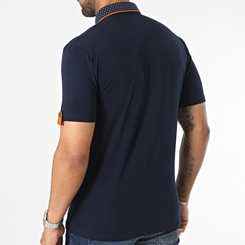 Polo Manches Courtes Bleu Marine