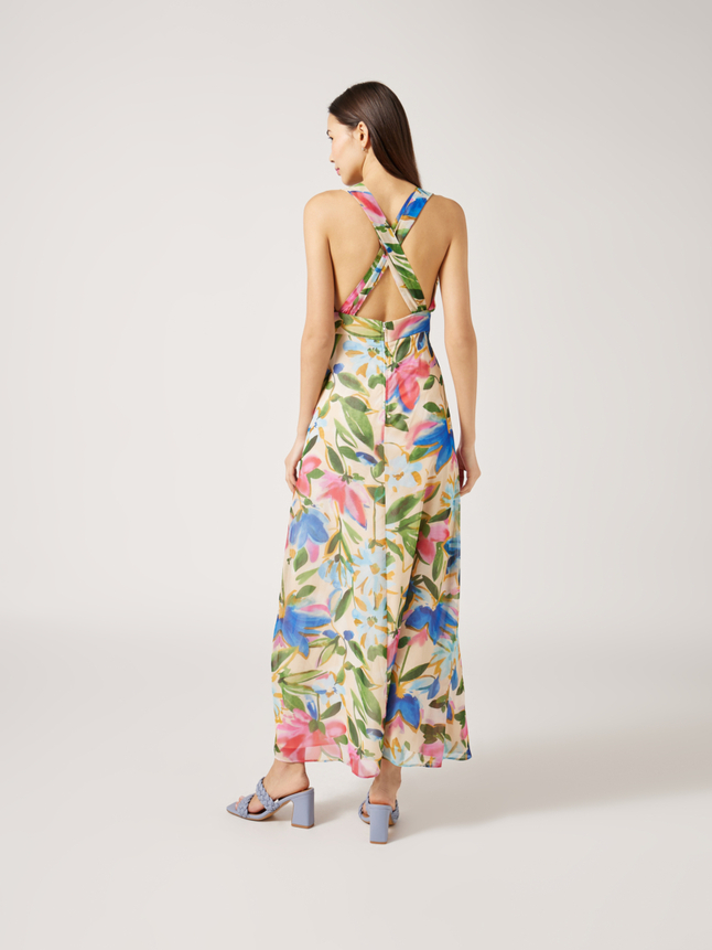 Robe longue imprimée