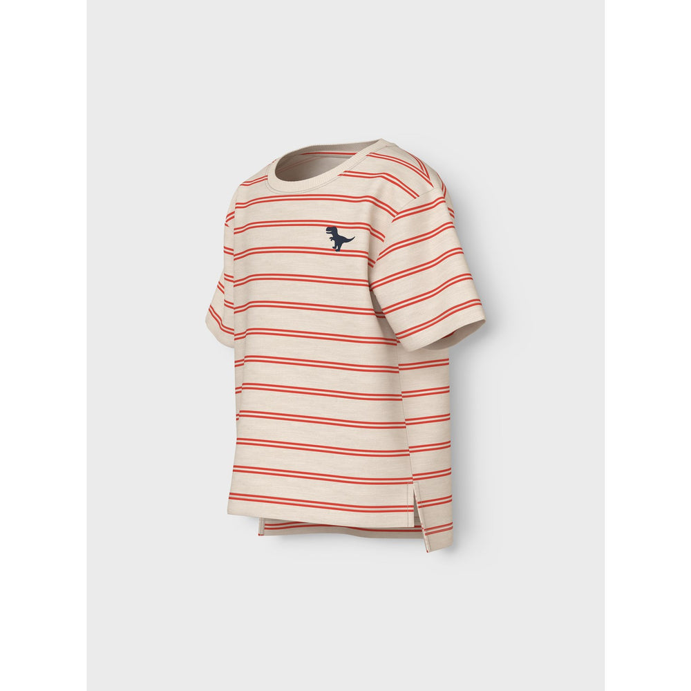Køb Name It Whitecap Gray Paprika Voby Regular T-Shirt