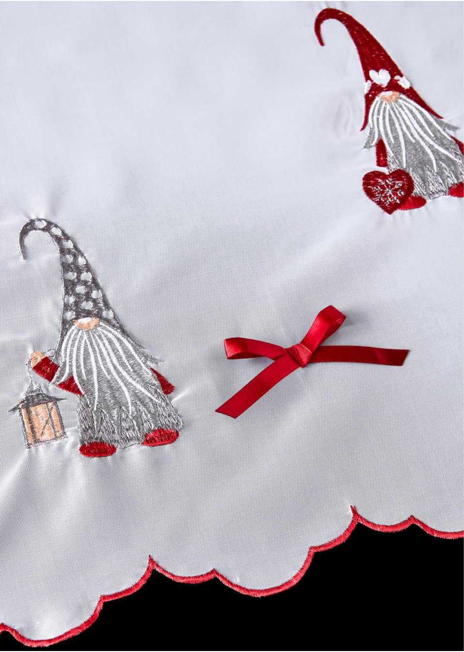 Brise-bise avec broderie de Noël