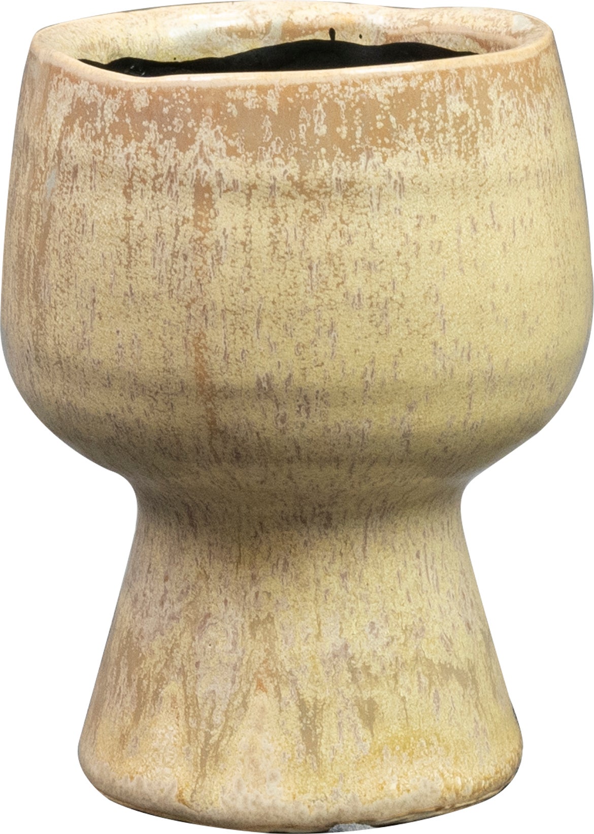 TS bloempot op voet Pippa beige D 8 H 10 cm