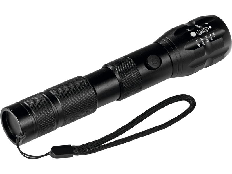 MAXXmee MAXXMEE Power-Taschenlampe 3.7 V 1800 mAh Schwarz Vielseitige Akku-Taschenlampe