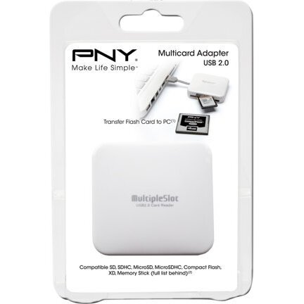 PNY AXP724 lecteur de carte mémoire USB 2.0 Blanc