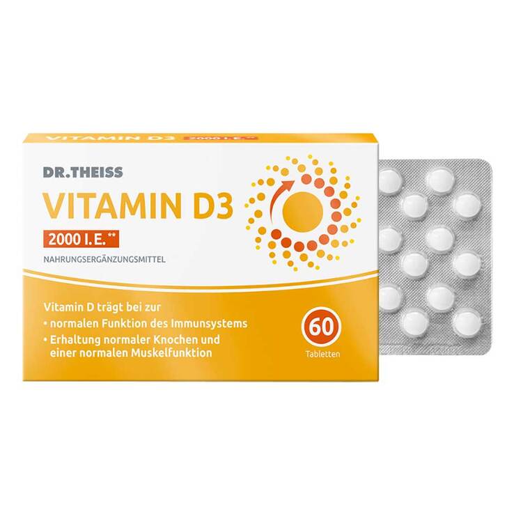 Dr. Theiss Vitamin D3 Tabletten 2000 I.E., 60 St