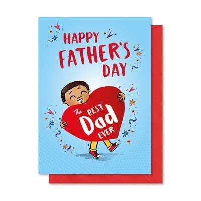 Fathers Day Best Dad Ever Heart