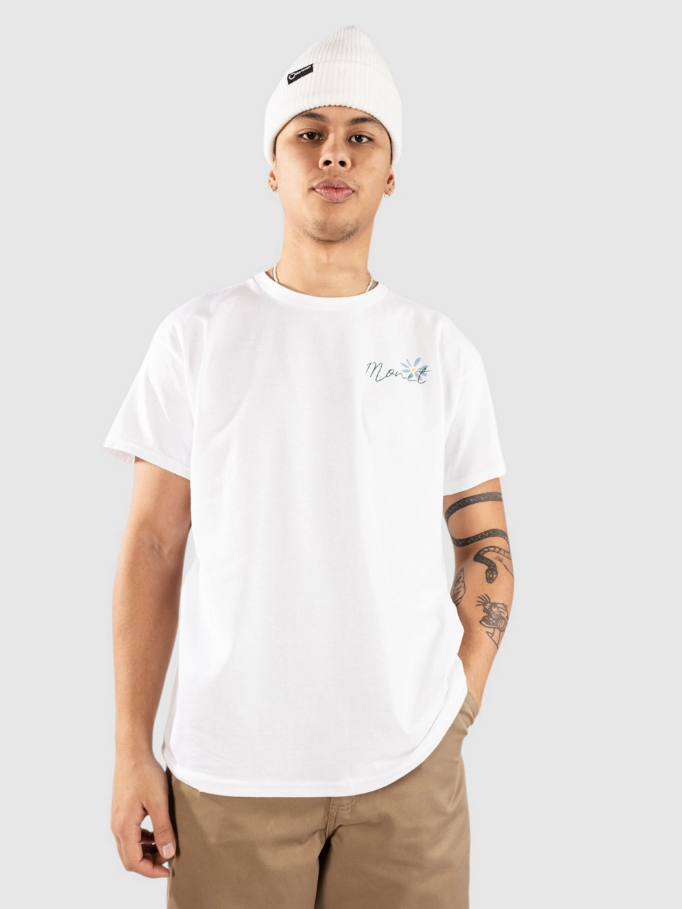 Monet Skateboards Same Roots T-Shirt white cap off white