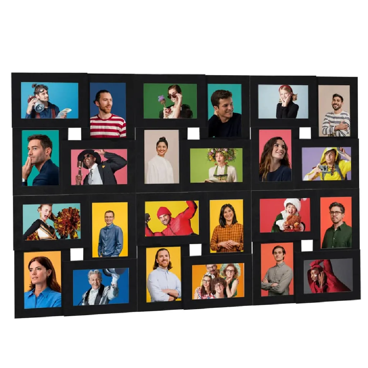 vidaXL Collage de Cadres Photo - Noir MDF