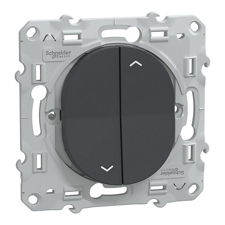 Mécanisme commande volet roulant 2 commandes Schneider Electric Ovalis anthracite