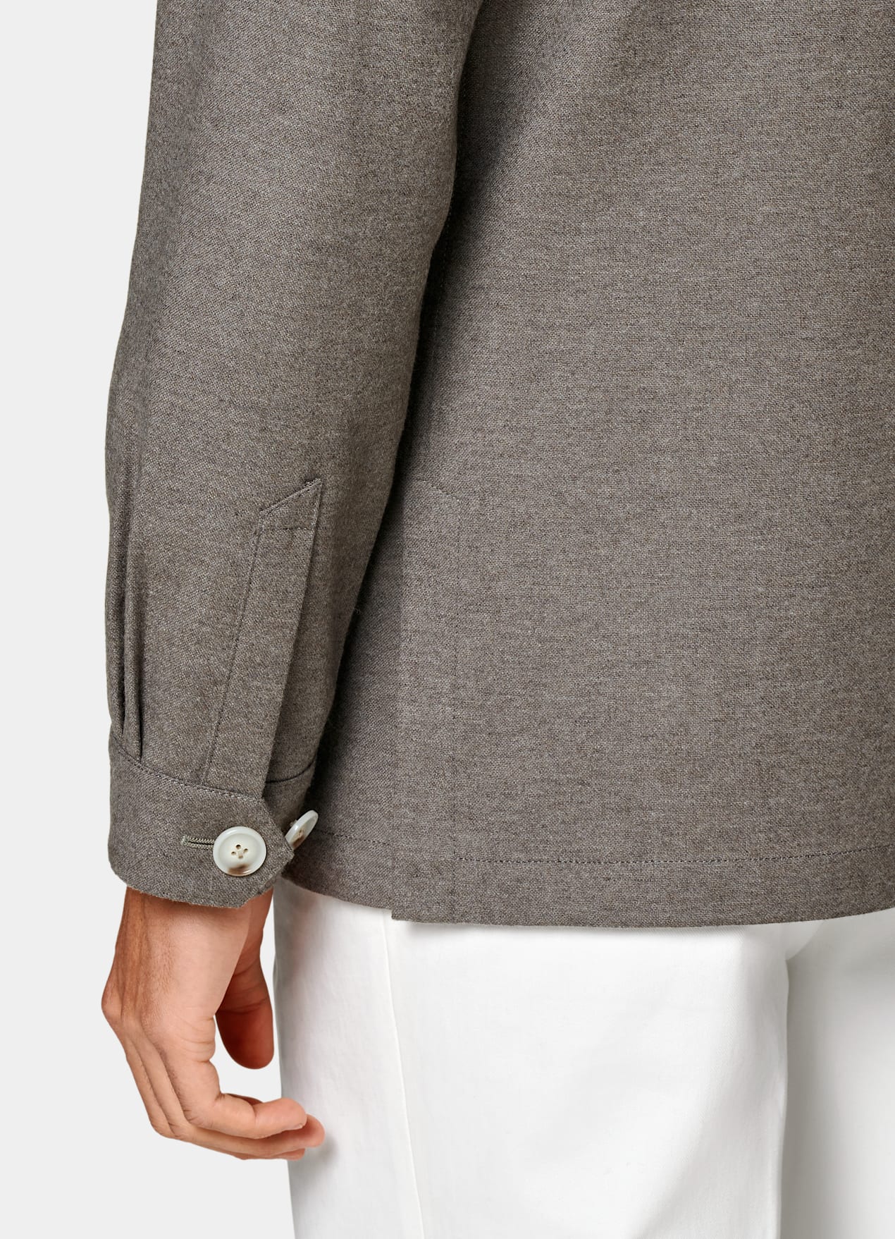 Veste chemise coupe Relaxed taupe