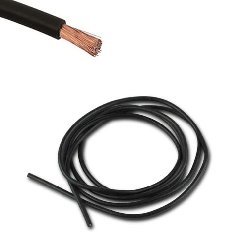 Bobine 5 m cable électrique 2,5 mm Noir