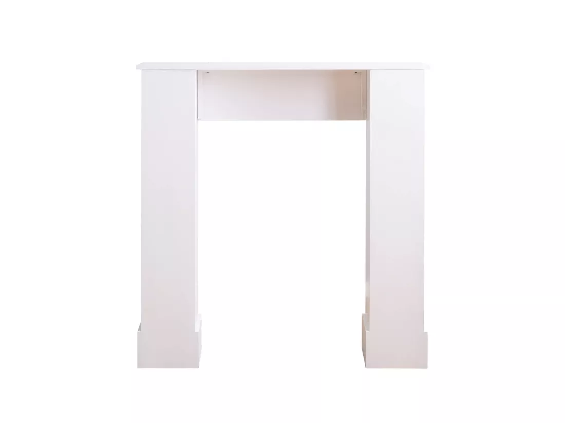 Cadre Cheminée Décoratif Florale Bois Blanc Rustique 92x93x22,5