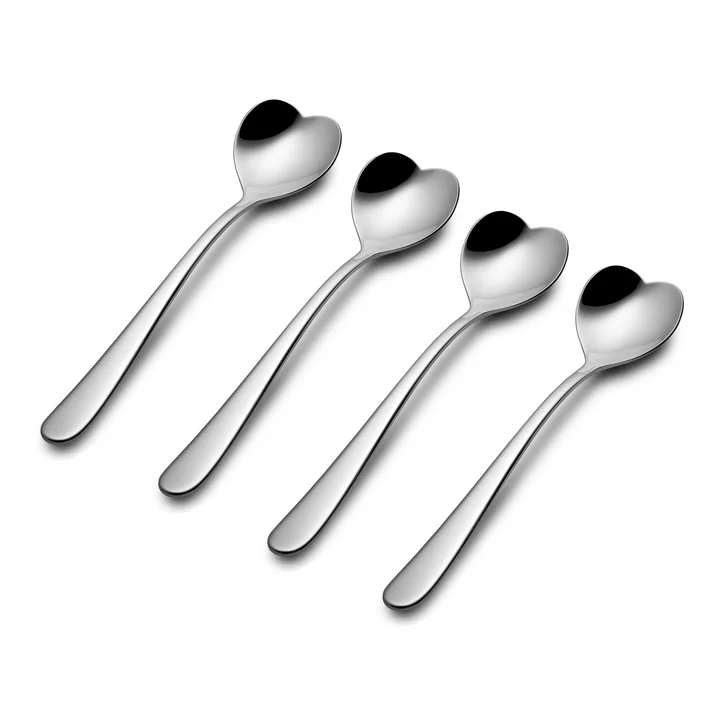 Alessi - Herz Kaffeelöffel, Edelstahl (4er-Set)