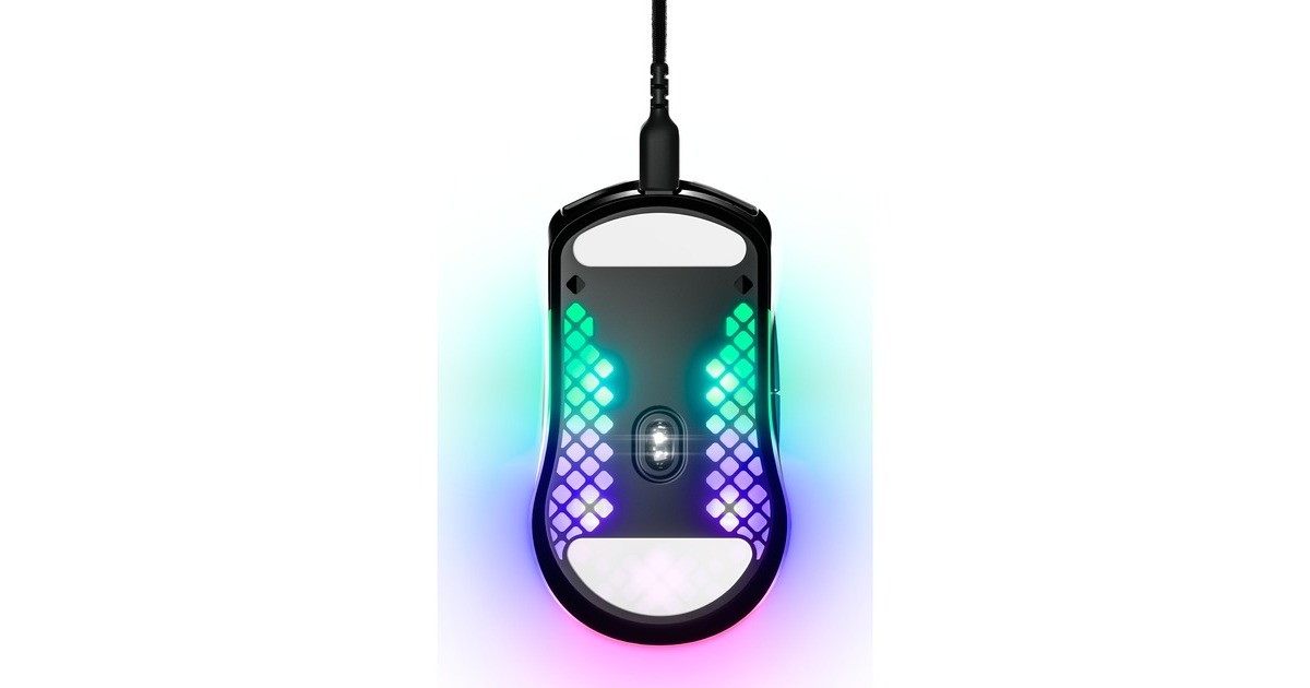 SteelSeriesAerox 3 Onyx 2022 gaming muis  (Zwart, 8500 dpi, RGB leds)