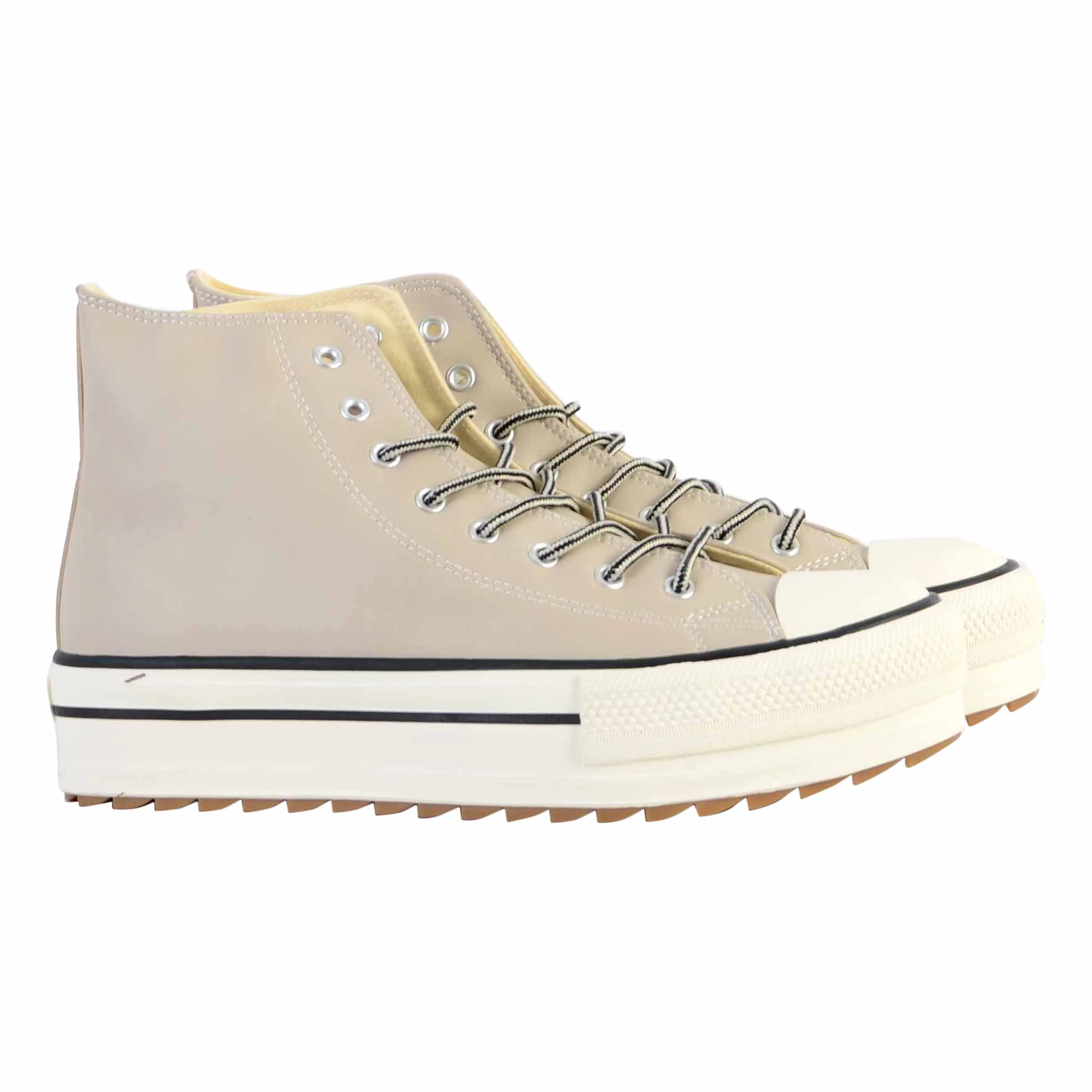 Basket à lacets montante * | Beige