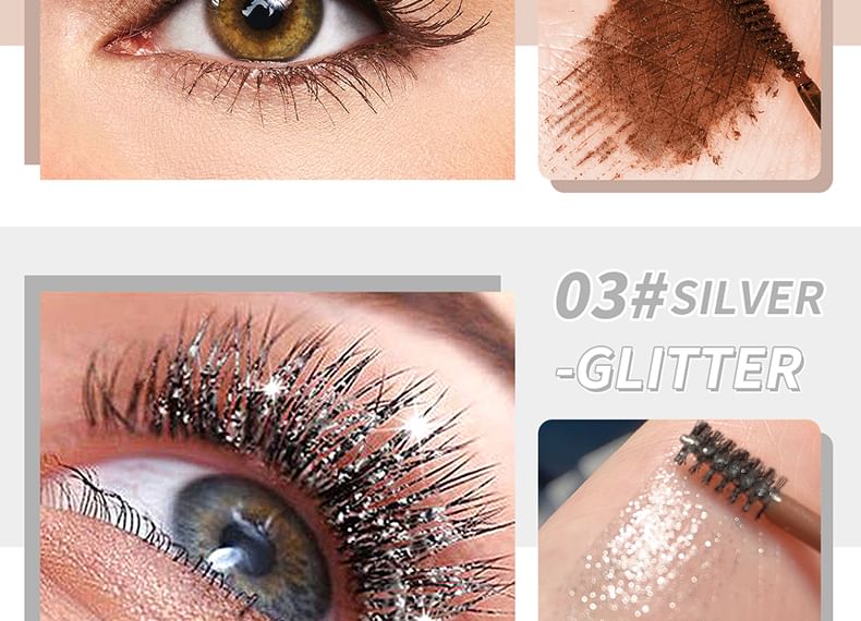JULIA POP - Roterende Kaas Slender / Glitter Mascara - 6 Kleuren