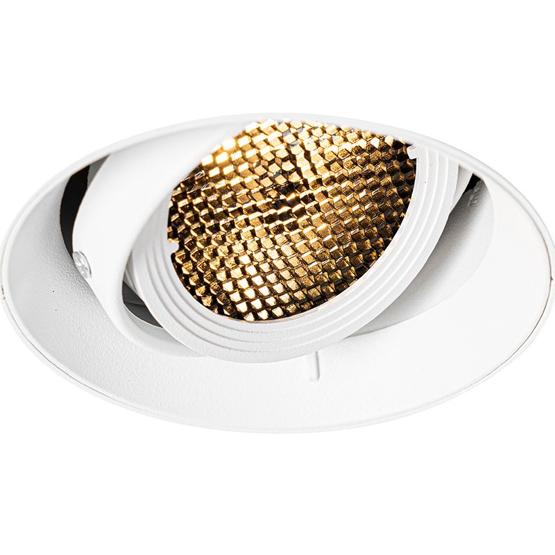 Moderne inbouwspot wit GU10 AR70 rond trimless - Oneon Honey