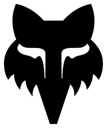 Stickers Fox Head Die Cut 10.2 cm Noir