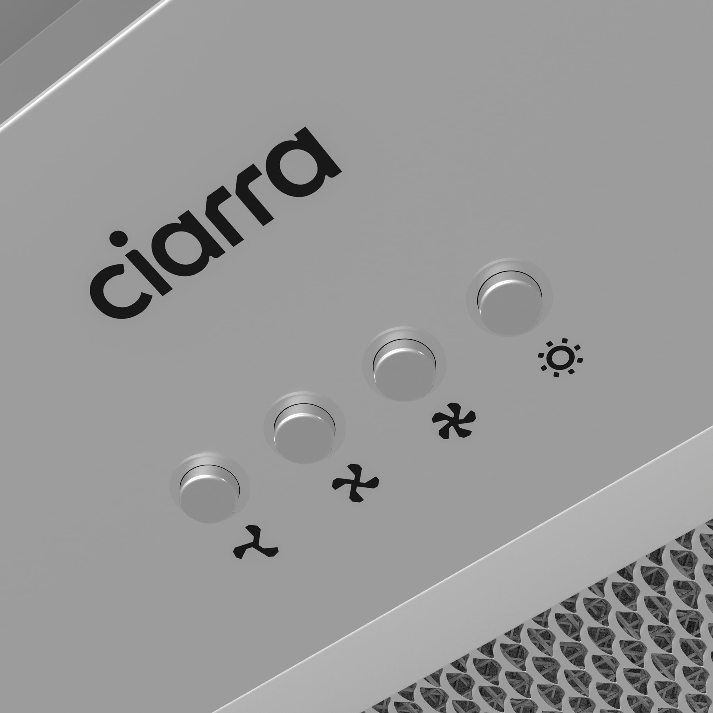 Ciarra Hotte Aspirante Encastrée 60cm A+++, 650 m³/h, 3 Vitesses, Mode Recyclage ou Évacuation, Filtre à Charbon Inclus, LED Éclairage, Inox – CBCS692