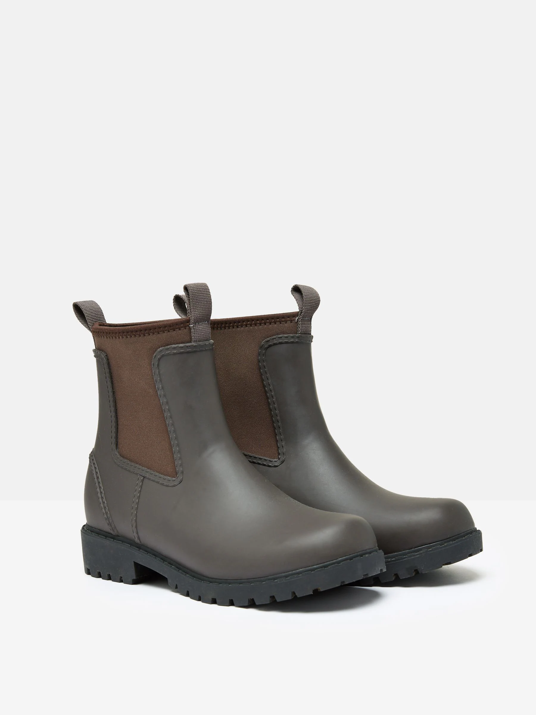 Chocoladebruin - Joules Oakfield Short Neoprene Lined Wellies