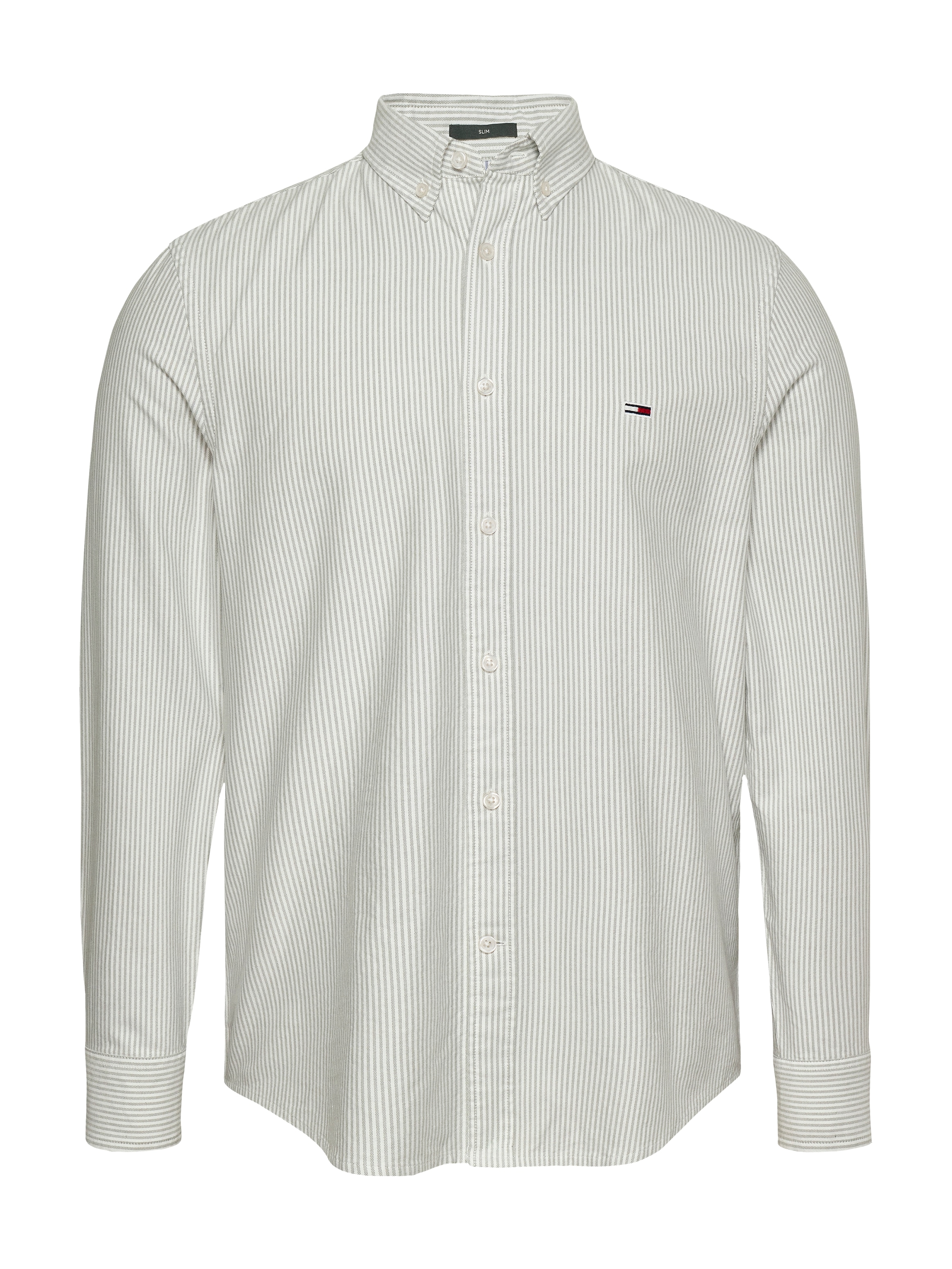 Tommy Jeans Langarmhemd »TJM SLIM STRIPE OXFORD SHIRT EXT«, Mit Button-Down-Kragen