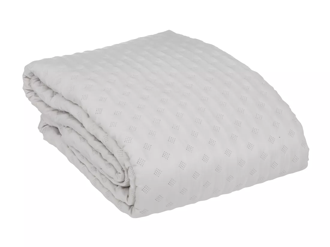 Dessus de lit Beige Lin 240 x 260 cm avec 2 Taies