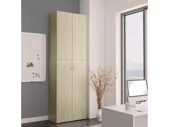 Armoire de bureau Chêne sonoma 60x32x190 cm Bois d'ingénierie