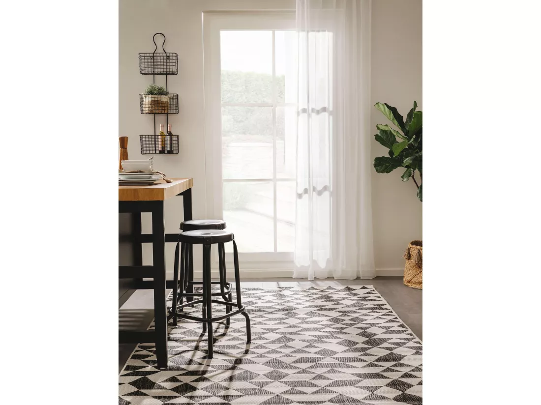 Tapis d'extérieur & intérieur Cleo Noir 120x170 cm