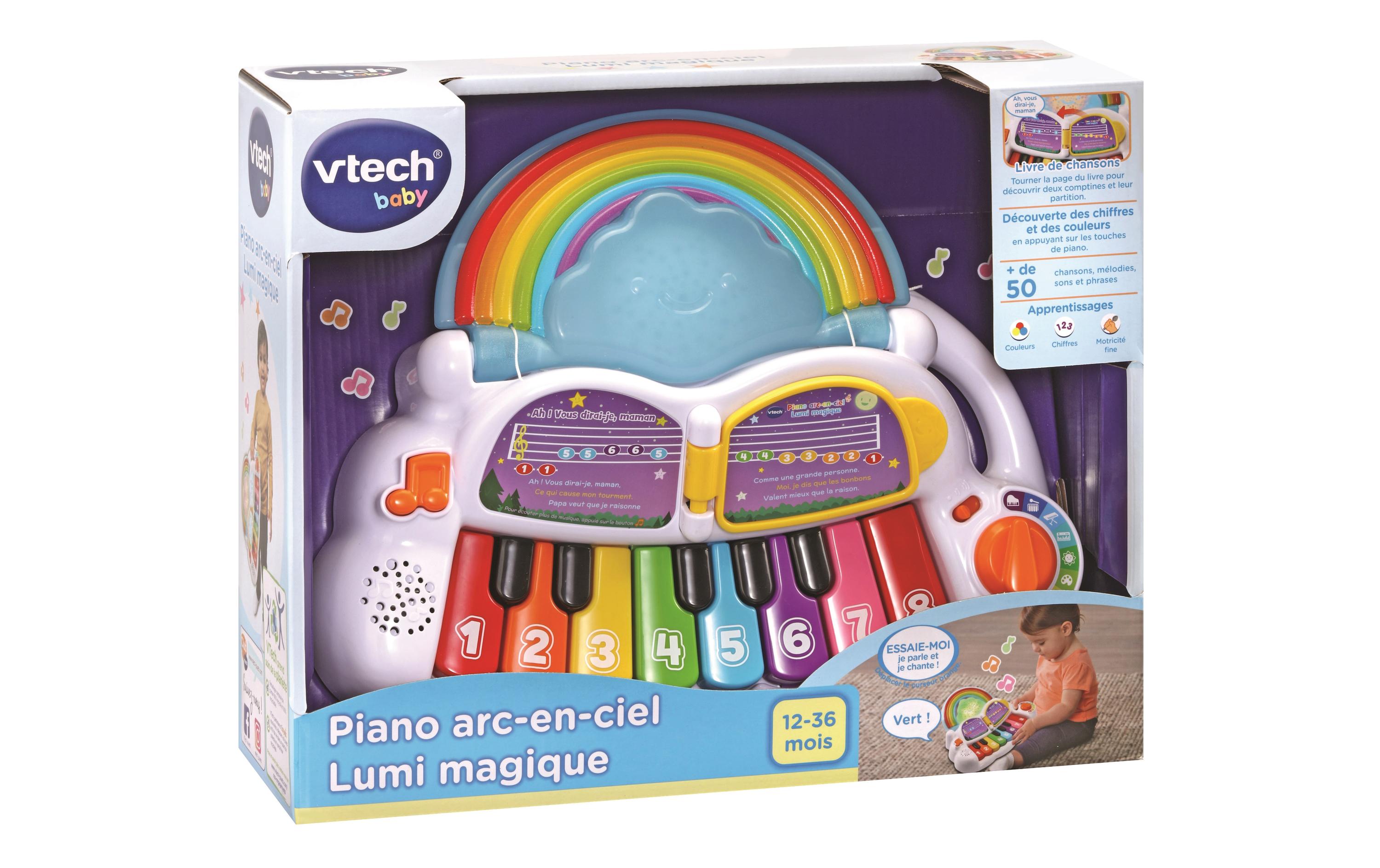 Musikspielzeug Piano arc en ciel Lumi magique -FR-Bunt leuchtendes Babyklavier zum Musizieren und Lernen