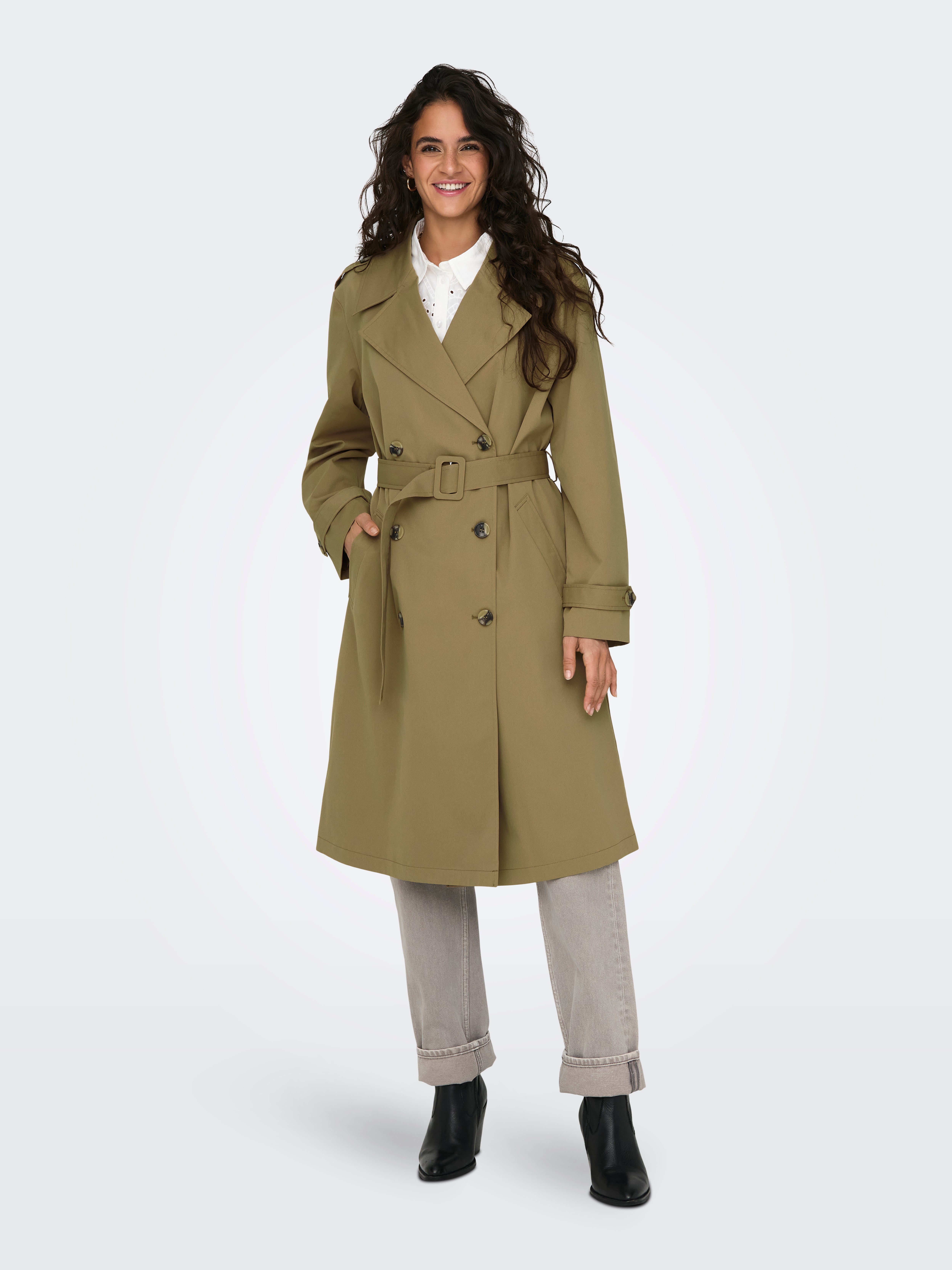 ONLKARLA Trenchcoat Petrified Oak