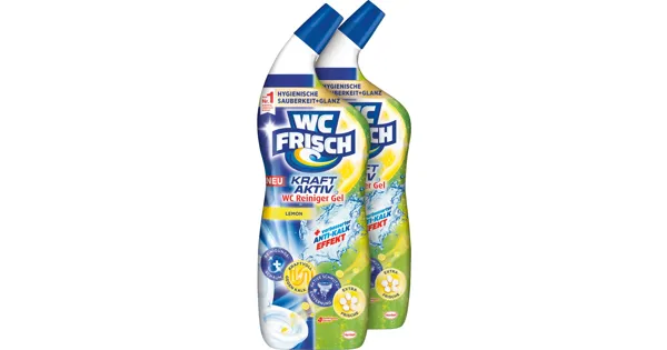 WC Frisch WC Reiniger Gel Kraft Aktiv Lemon 2 x 750 ml