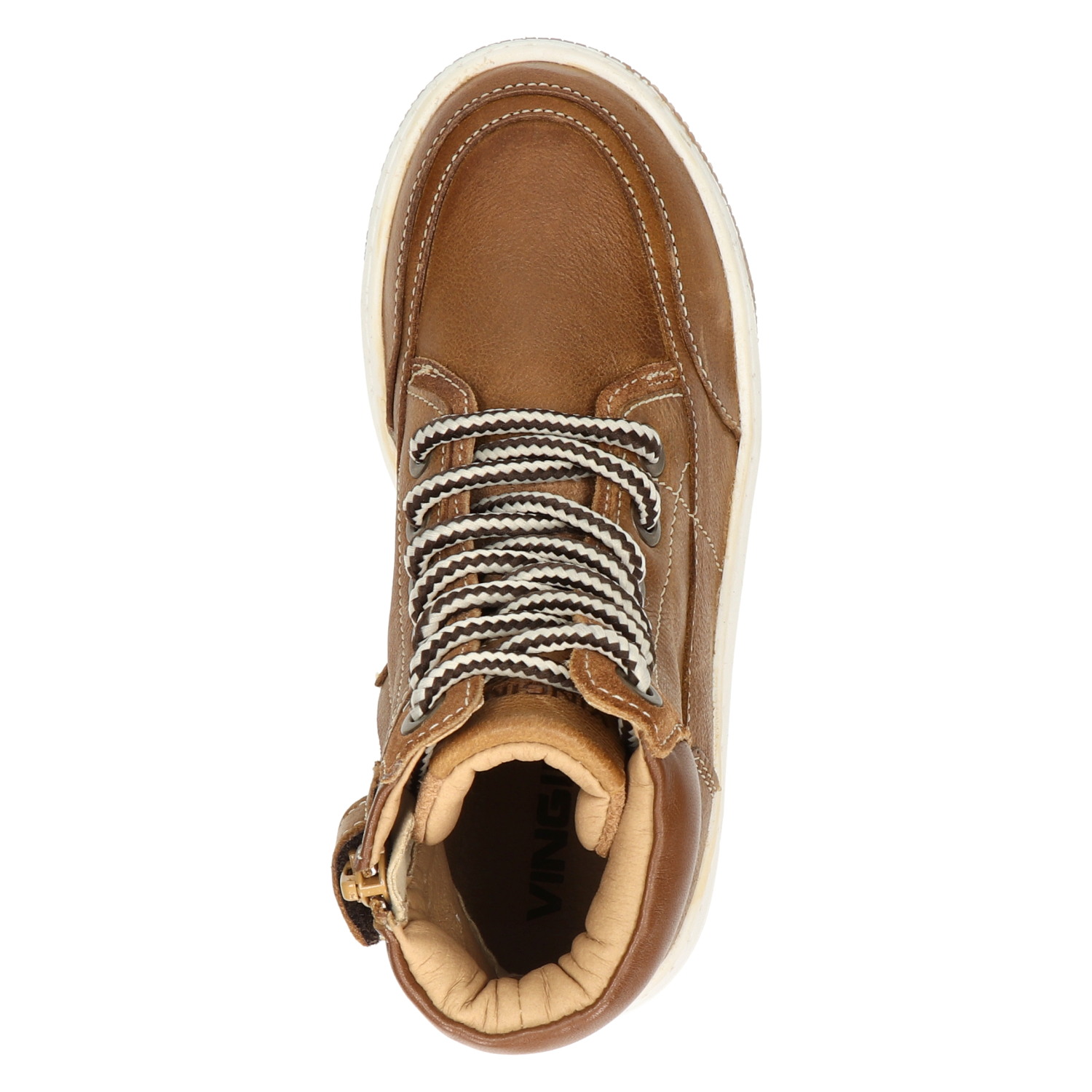 Sil XHI jongens veterboot Vingino Cognac
