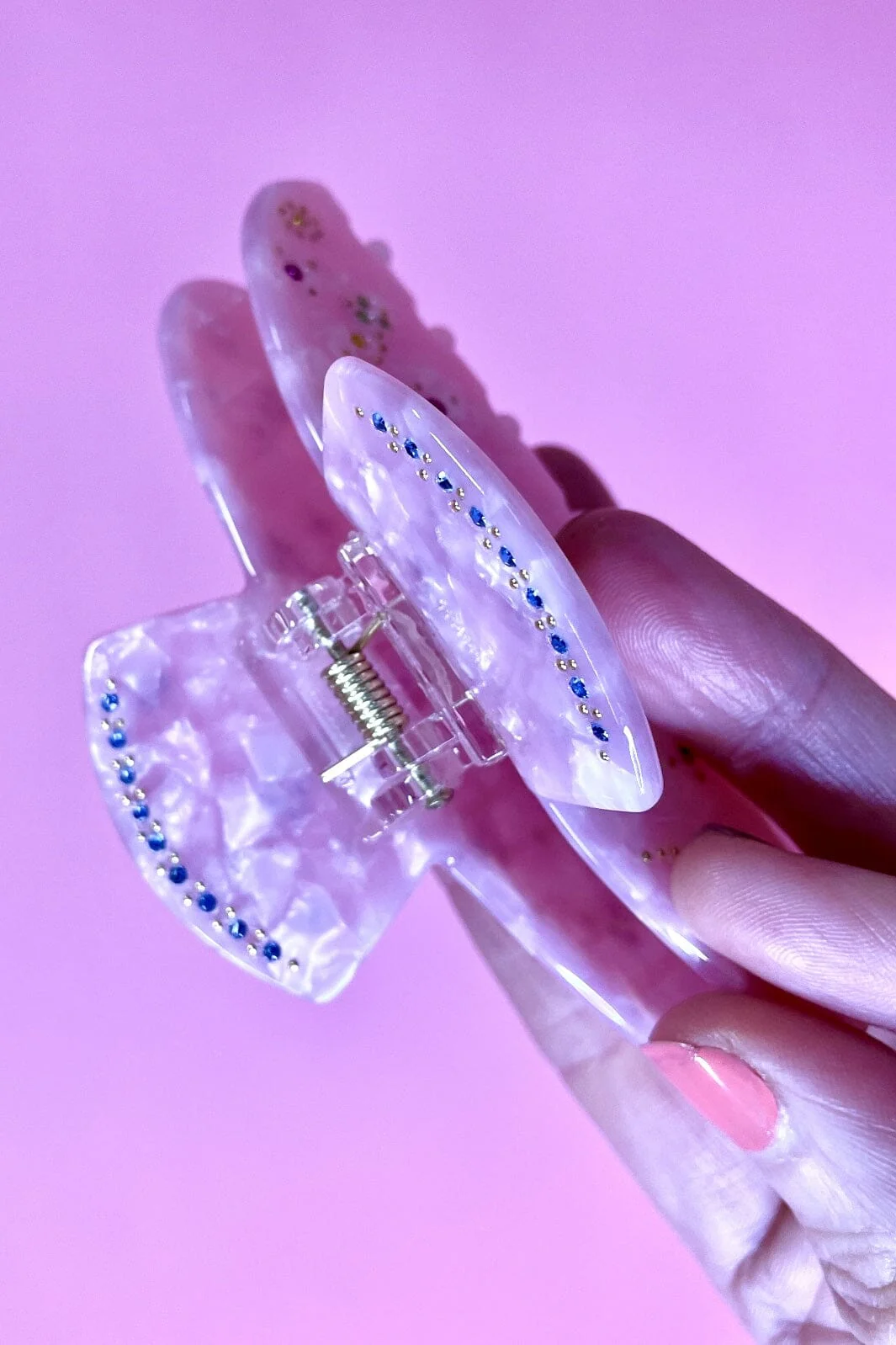 Mellow Moon Hair-Clips pink stone