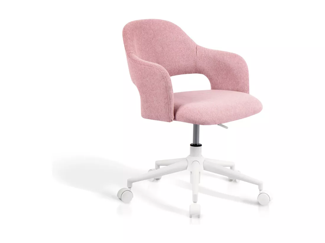 Chaise de bureau H71-81cm x L58cm x P60cm - rose - Mia