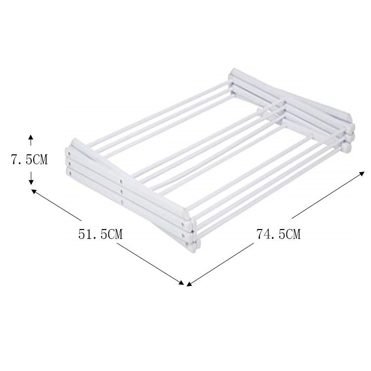 (105.5x74.5cm) Faltbarer Wäscheständer Platzsparender Wäsche Turm Trockner - Weiss