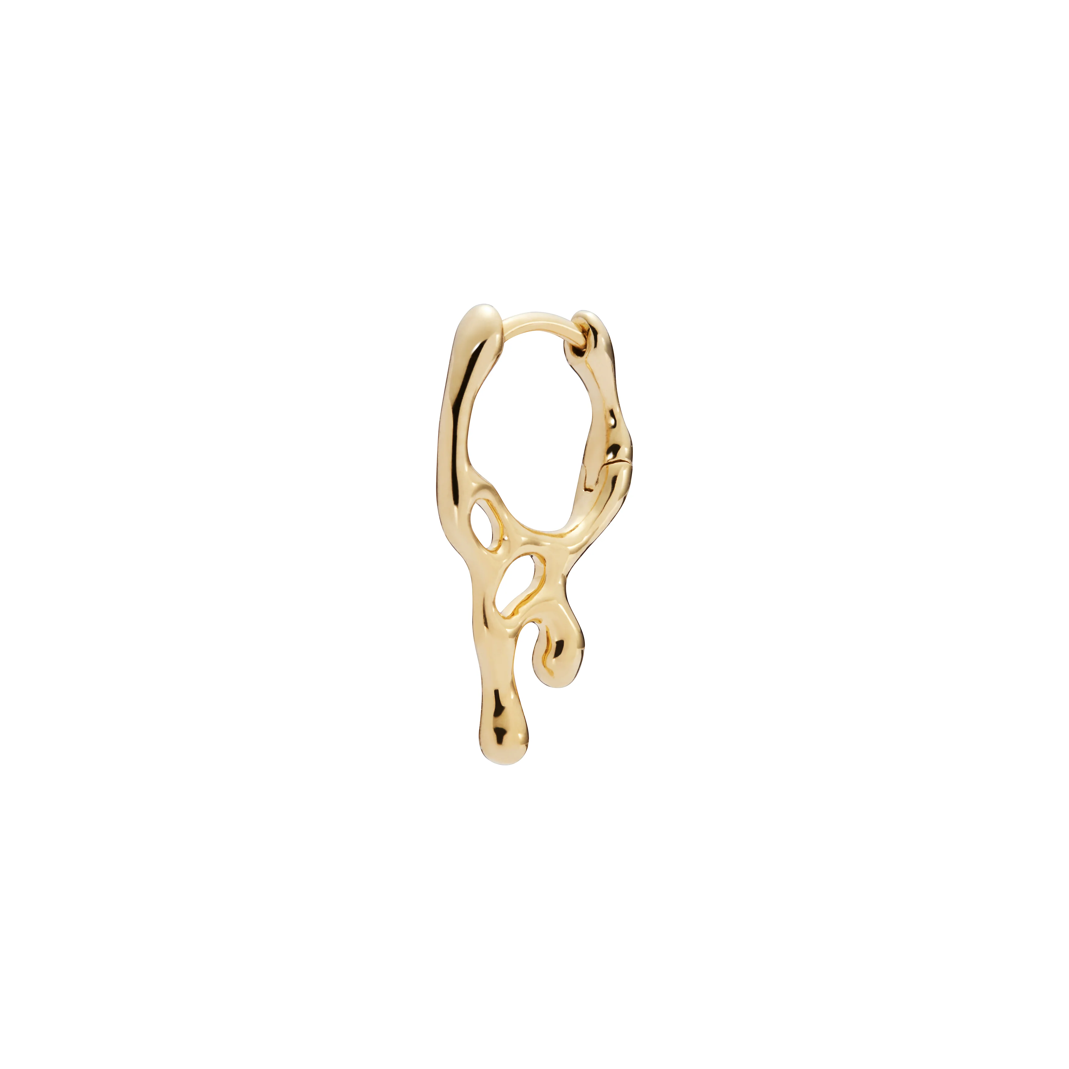 Maria Black  Sortedam Huggie ørering - forgyldt