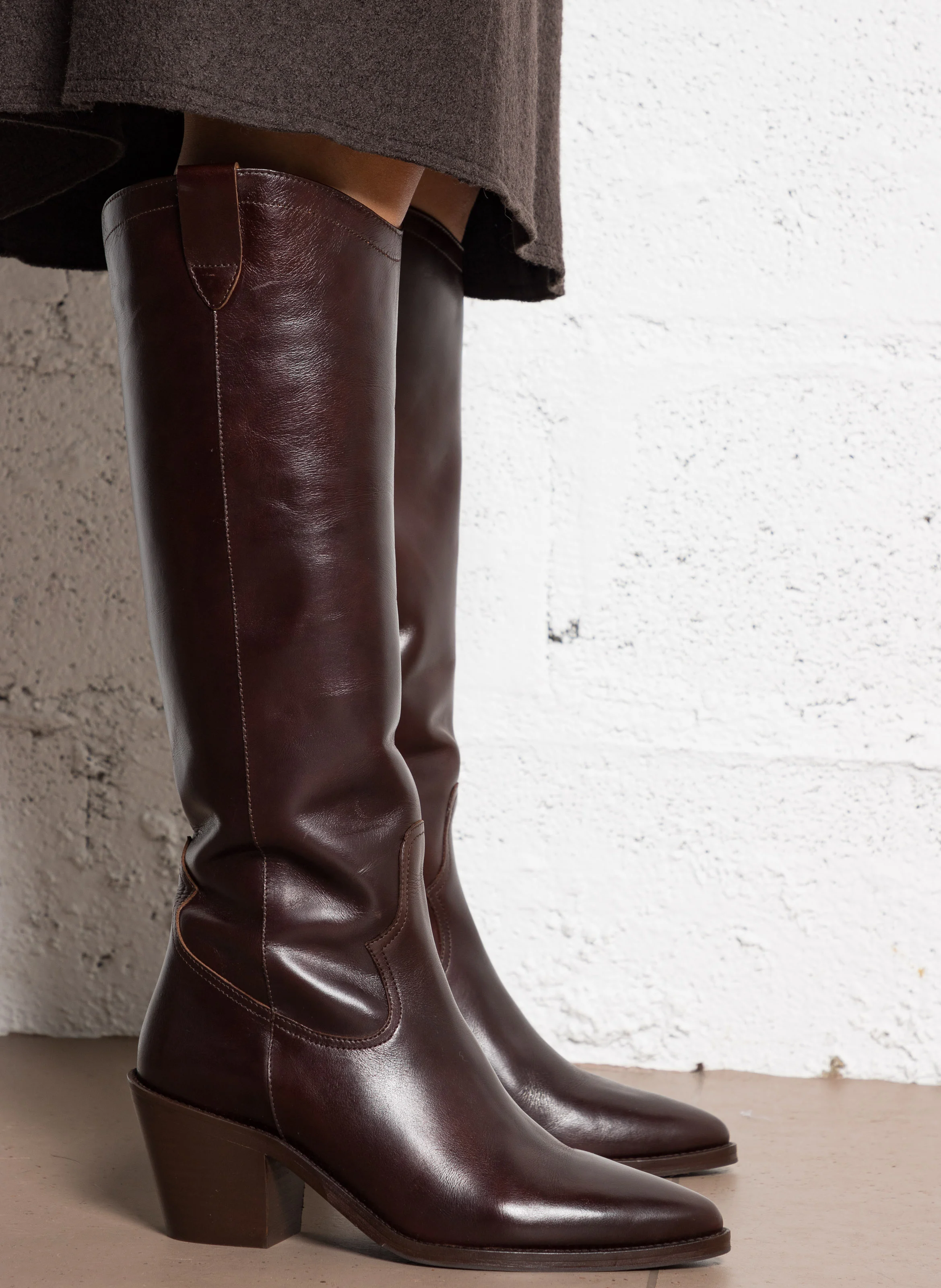 DOLORES - Bottes en cuir | Marron