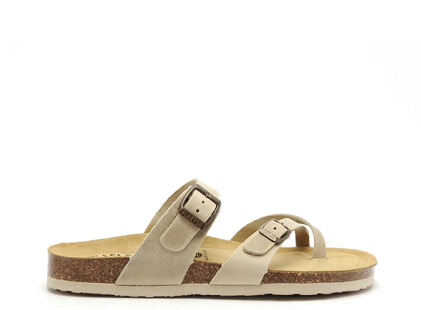 Plakton mules et sabots plats femme bombay beige