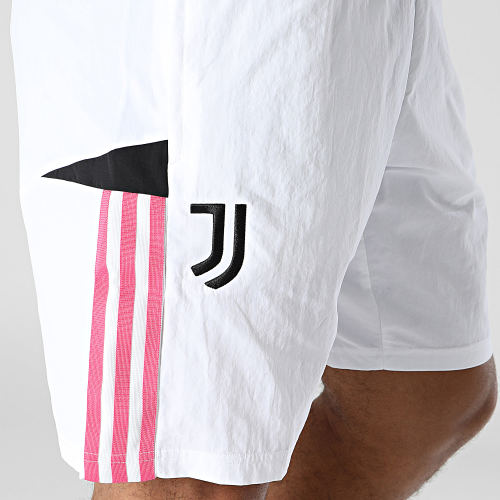 Short Jogging A Bandes Juventus HZ5003 Blanc