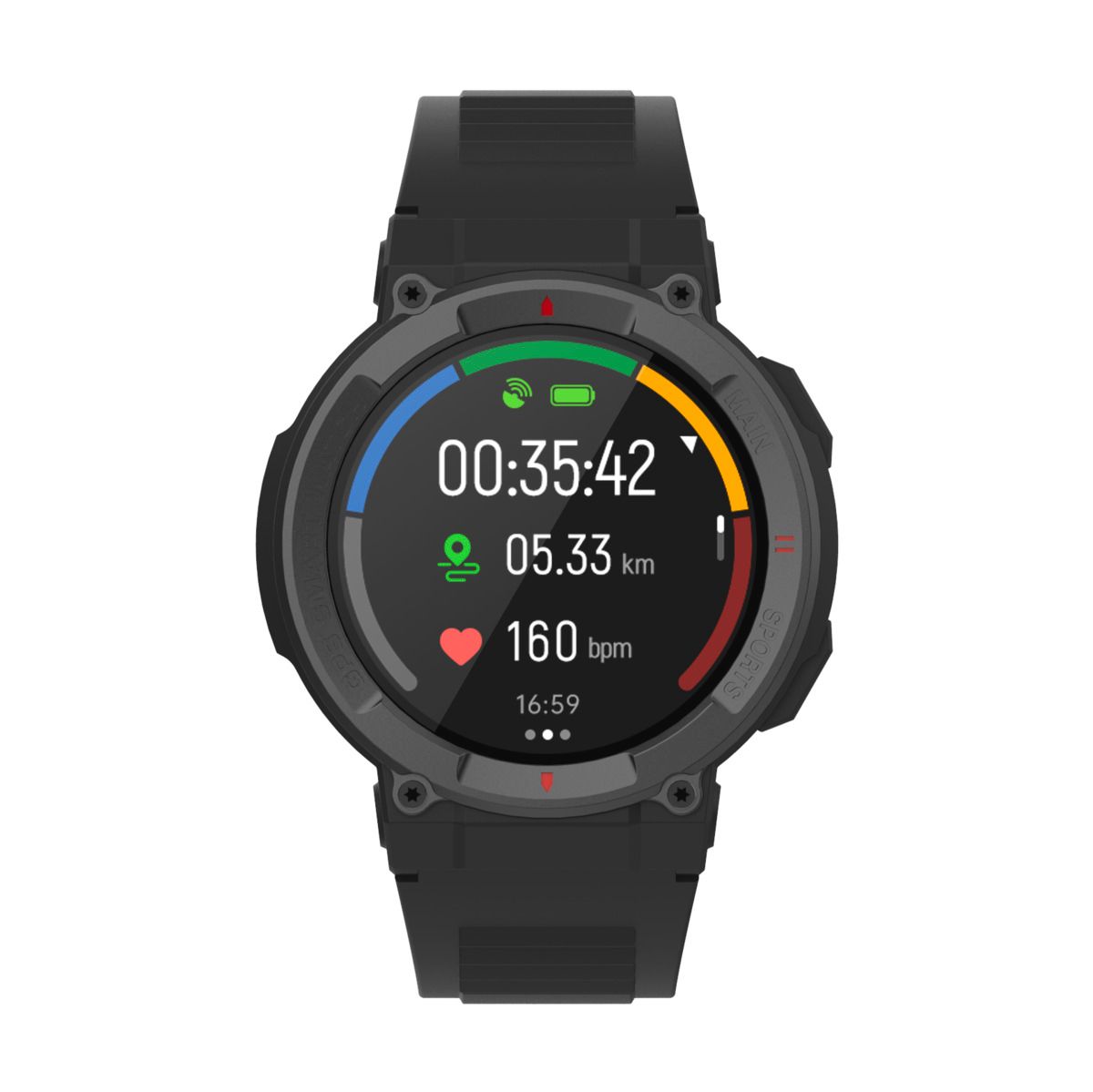 Denver Smartwatch mit GPS SWG-339 schwarz 2 Zoll Unisex Bluetooth Touchdisplay