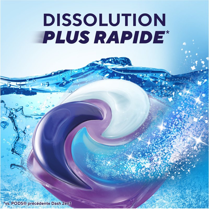 Lessive Pods Dash 2 en 1 fraicheur Jasmin et rose de mai - 38 lavages